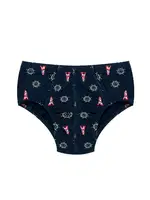 Erkek Çocuk Külot Likralı Baskılı %96 Pamuk ÖTS 7322 - 6 ADET Lacivert detay görünüm