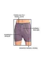 Erkek Düğmeli Havlu Bel Boxer Füme Arma Yıldız 1140 Füme farklı açı