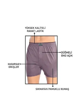 Arma Yıldız Erkek Düğmeli Havlu Bel Boxer Indigo Arma Yıldız 1140 - Alternatif Görünüm