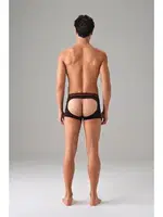 Erkek Fantazi Jockstrap Trunk Boxer Doreanse 1879 Siyah detay görünüm