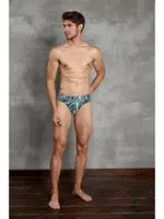 Erkek Fantezi Akuatik Desenli Jockstrap String Doreanse 1024 Yeşil