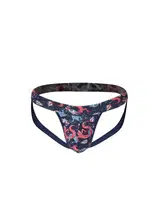 Erkek Fantezi Renkli Ejderha Desenli Jockstrap String Doreanse 1026 Lacivert