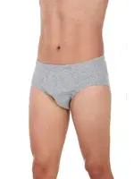 Erkek Gri 6'lı Paket Pamuk Kom Slip Külot Yıldız 131 Gri