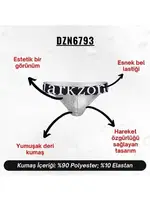 Erkek Gri Deri Jockstrap  Darkzone DZN6793 görsel 6