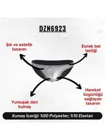 Erkek Gri Deri Slip  Darkzone DZN6923 görsel 8