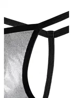 Erkek Gri Deri String  Darkzone DZN6693 görsel 6