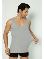 Erkek Gri Fitilli Kaşkorse Atlet Arma Yıldız 1187 Gri detay görünüm