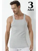 Erkek Gri Geniş Biyeli Atlet 3lü Paket Arma Yıldız 1135 - 3 ADET Gri