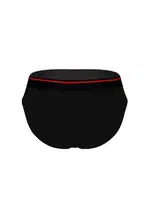 Kırmızı Çizgili Lastikli Siyah Erkek Slip Darkzone 1002 Görsel detay görünüm