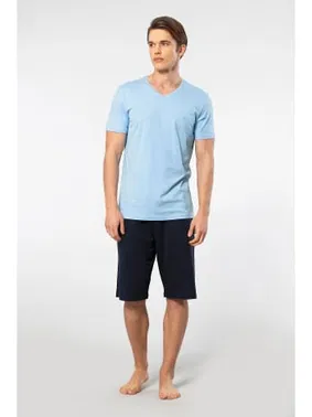 Cacharel Kısa Kollu Modal Cepli Erkek Şort Pijama Takım Cacharel 2193 - Alternatif Görünüm