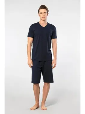 Cacharel Kısa Kollu Modal Bermuda Erkek Pijama Takım Cacharel 2193 - Alternatif Görünüm