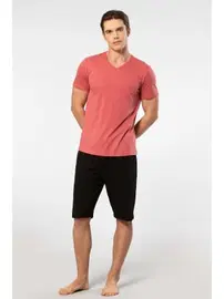 Cacharel Kısa Kollu Modal Erkek Şort Pijama Takım Cacharel 2193