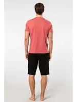 Kısa Kollu Modal Erkek Şort Pijama Takım Cacharel 2193 Mercan farklı açı