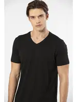 Şortlu Kısa Kollu Modal Cepli Erkek Pijama Takım Cacharel 2193 Siyah farklı açı