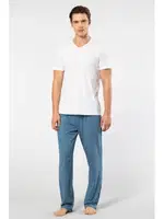 Kısa Kollu Beyaz Modal Erkek Pijama Takımı Cacharel 2192 Beyaz detay görünüm