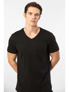 Cacharel Kısa Kollu Cepli V Yaka Modal Erkek Pijama Takımı Cacharel 2192 - Alternatif Görünüm