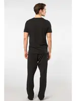 Kısa Kollu Cepli V Yaka Modal Erkek Pijama Takımı Cacharel 2192 Siyah farklı açı