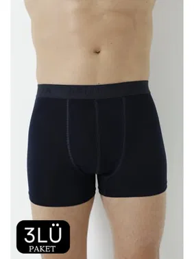 Arma Yıldız Erkek Lacivert Bambu Boxer 3lü Paket Arma Yıldız 1172 - 3 ADET
