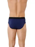 Erkek Lacivert Pamuklu Likralı Penye Esnek Rahat Slip Külot Özkan 11330 Lacivert detay görünüm