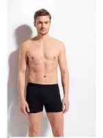 Erkek Likralı Boxer Kolcu 1340 Siyah detay görünüm