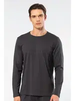 Bisiklet Yaka Modal Pamuklu Erkek T-shirt Cacharel 2242 Antrasit