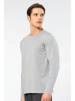 Bisiklet Yaka Modal Pamuklu Erkek T-shirt Cacharel 2242 Gri farklı açı