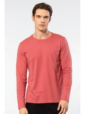 Cacharel Uzun Kollu Modal Pamuk Bisiklet Yaka Erkek T-shirt Cacharel 2242