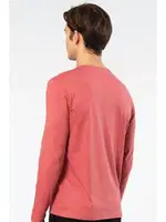 Uzun Kollu Modal Pamuk Bisiklet Yaka Erkek T-shirt Cacharel 2242 Mercan görsel 4