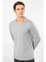 Gri Modal Pamuklu V Yaka Erkek T-shirt Cacharel 2243 Gri farklı açı