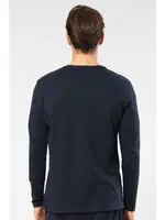 V Yaka Uzun Kollu Modal Pamuklu Erkek T-shirt Cacharel 2243 Lacivert farklı açı