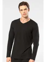 V Yaka Modal Pamuklu Erkek T-shirt Cacharel 2243 Siyah