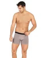 Erkek Modal Pamuklu Boxer Gri Şort Özkan 11256 Gri