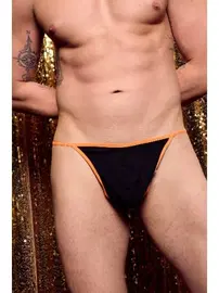 Darkzone Erkek Neon Lastikli Siyah String  Darkzone DZN6675-01