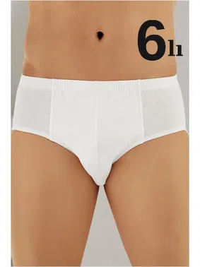 Arma Yıldız Erkek Pamuklu Beyaz Külot 6'lı Paket Arma Yıldız 1117 - 6 ADET