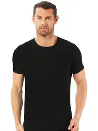 Özkan Erkek Pamuklu Kapalı Sıfır Yaka Yarım Kol Fanila T-Shirt Özkan 0265