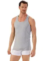 Erkek Pamuklu Likralı Süprem Esnek Rahat Sırtı Çapraz Sporcu Rambo Atlet Özkan 0267 Gri görsel 5