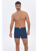Pamuklu Önden Düğmeli Klasik Erkek Boxer Anıl 0073 Açık Lacivert
