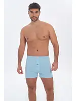 Pamuklu Önden Düğmeli Klasik Erkek Boxer Anıl 0073 Açık Mavi görsel 5