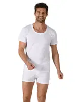 Erkek Pamuklu Penye Esnek Rahat Açik Yaka Yarım Kol Atlet Fanila Özkan 0059 Beyaz farklı açı