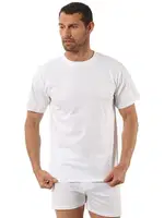 Erkek Pamuklu Penye Esnek Rahat Kapalı Yaka Atlet Fanila Özkan 0055 - 3 ADET Beyaz