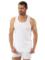 Erkek Pamuklu Penye Ribana Esnek Rahat Sırtı Çapraz Sporcu Rambo Atlet Özkan 0058 Beyaz