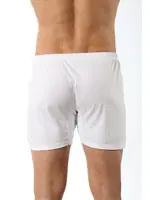 Erkek Pamuklu Penye Süprem Kumaş Esnek Rahat Paçalı Don Boxer Külot Özkan 0043 Beyaz detay görünüm