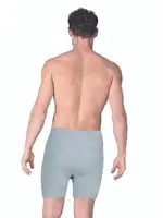 Erkek Pamuklu Penye Süprem Kumaş Esnek Rahat Paçalı Don Boxer Külot Özkan 0043 Gri görsel 8