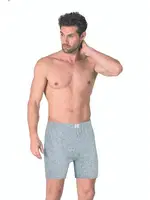 Erkek Pamuklu Penye Süprem Kumaş Esnek Rahat Paçalı Don Boxer Külot Özkan 0043 Gri görsel 7