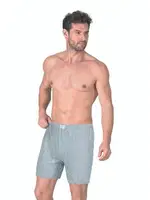 Erkek Pamuklu Penye Süprem Kumaş Esnek Rahat Paçalı Don Boxer Külot Özkan 0043 Gri görsel 9