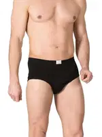 Erkek Pamuklu Penye Süprem Slip Külot Özkan 0037 Siyah görsel 8