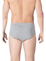 Erkek Pamuklu Penye Süprem Slip Külot Özkan 0037 Gri farklı açı