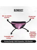 Erkek Pembe Deri Slip  Darkzone DZN6927 farklı açı