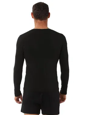 Özkan Erkek Penye Likralı Pamuklu V Yaka Uzun Kol T-Shirt Özkan 0274 - Alternatif Görünüm