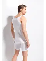 Erkek Penye %100 Pamuklu Premium Kalite Beyaz Atlet Kolcu K1100 Beyaz görsel 6